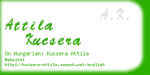 attila kucsera business card